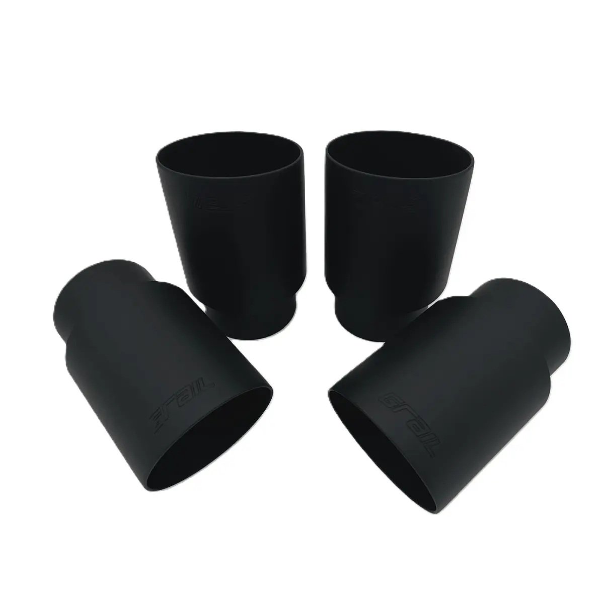 Grail Endrohrset Schwarz 4 Stück